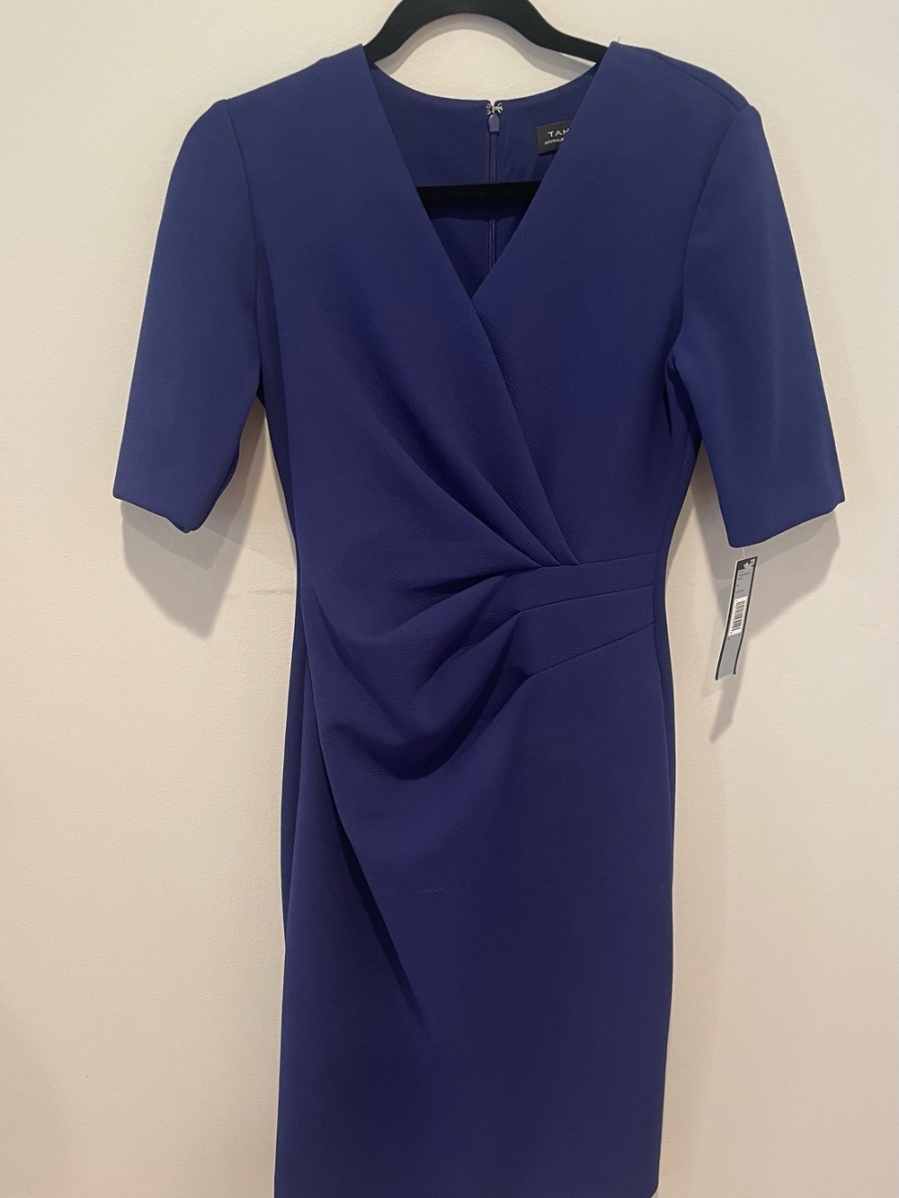 Tahari ASL Women's Royal Blue Midi Sheath Dress